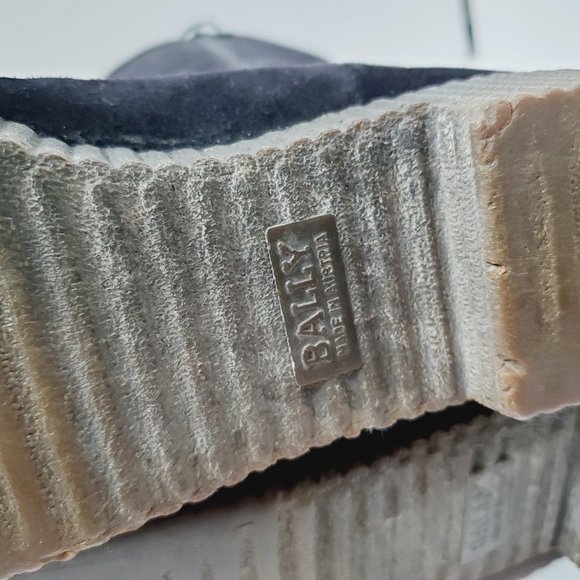 Bally Switzerland Boots Genuine Leather Fur Lined Luxury Designer Black 5.5 - Picture 8 of 10